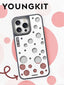 YoungKit Polka Dots iPhone 15 Pro Cover Case - White (Original)