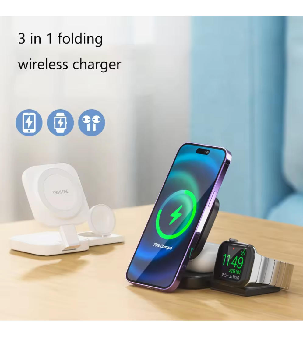 3-in-1 Wireless Charging Station for Multiple Devices Secondary image