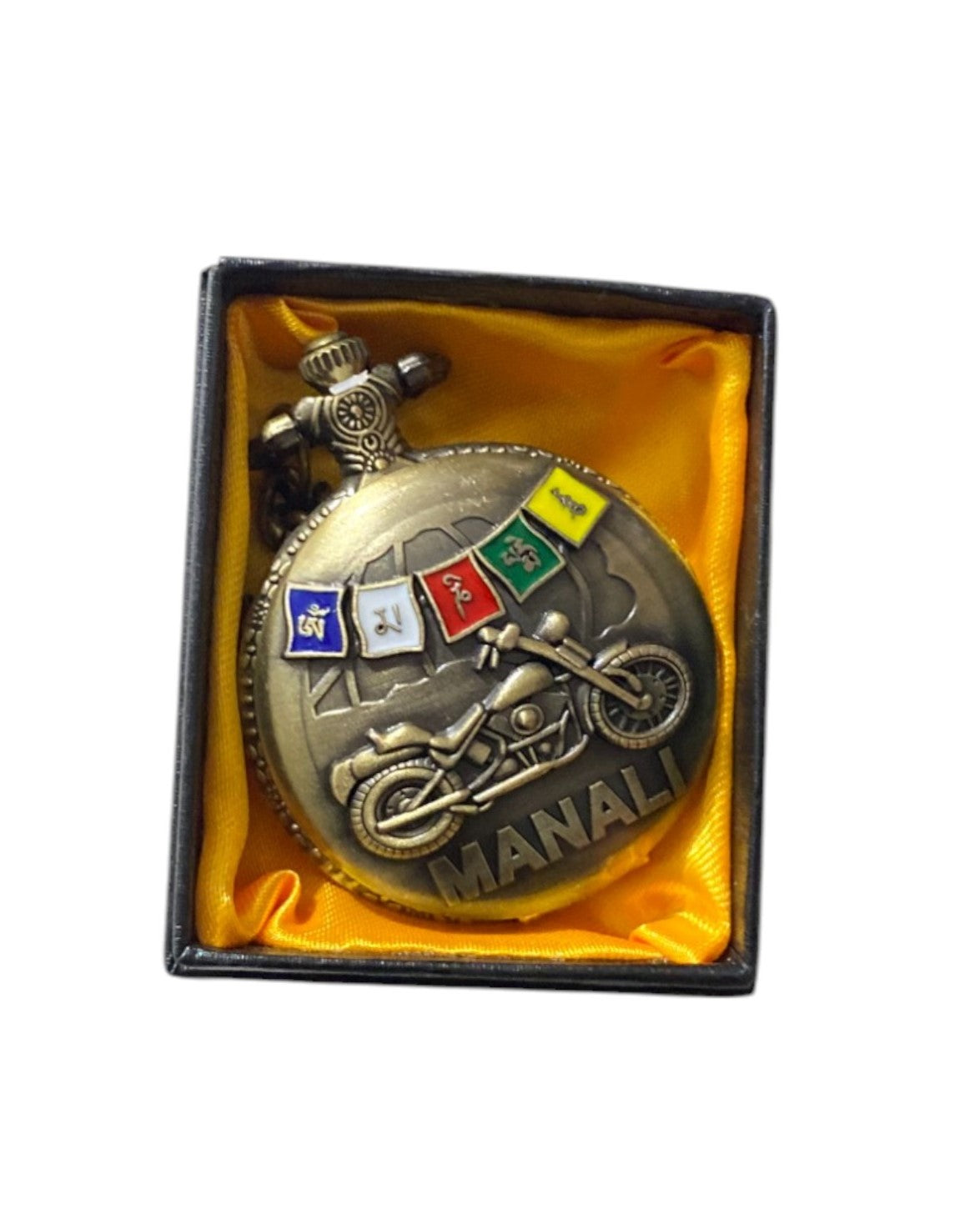 Manali Rider Pocket Watch with Prayer Flags-Pocket Watchh Secondary image