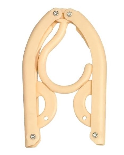 Portable Folding Clothes Hangers: Light Peach Secondary image