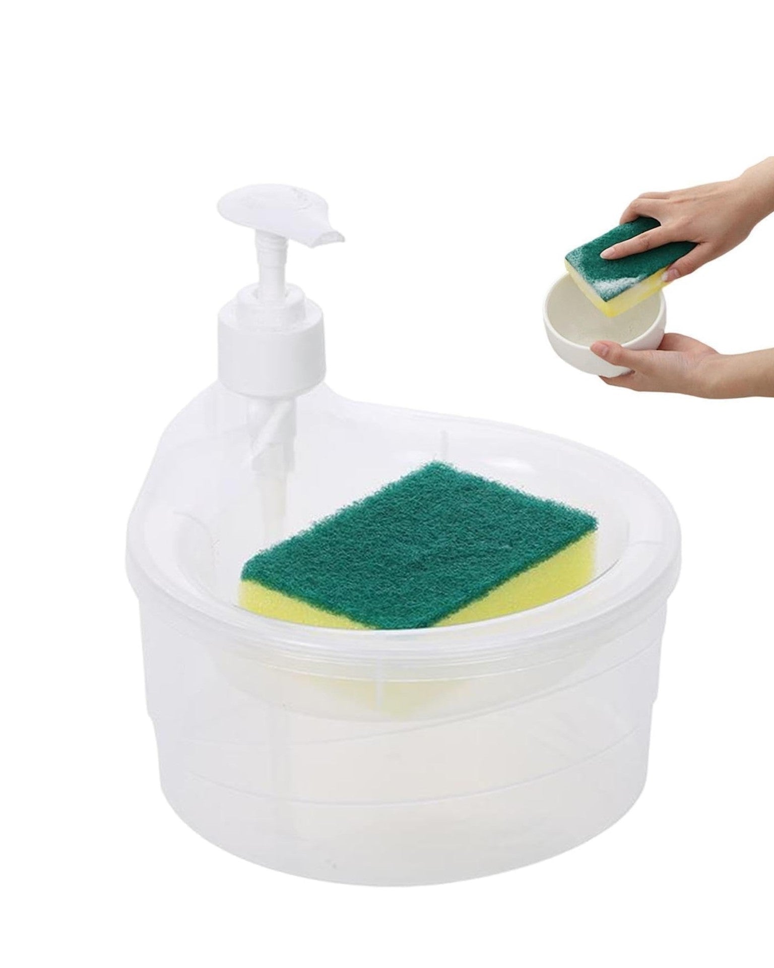 2 in 1 Liquid Soap Dispenser and Holder Main image