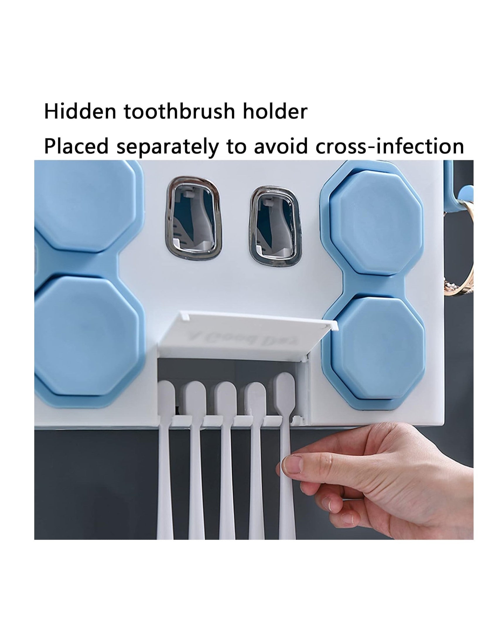 Multifunctional Toothbrush Bathroom Rack Organizer Secondary image