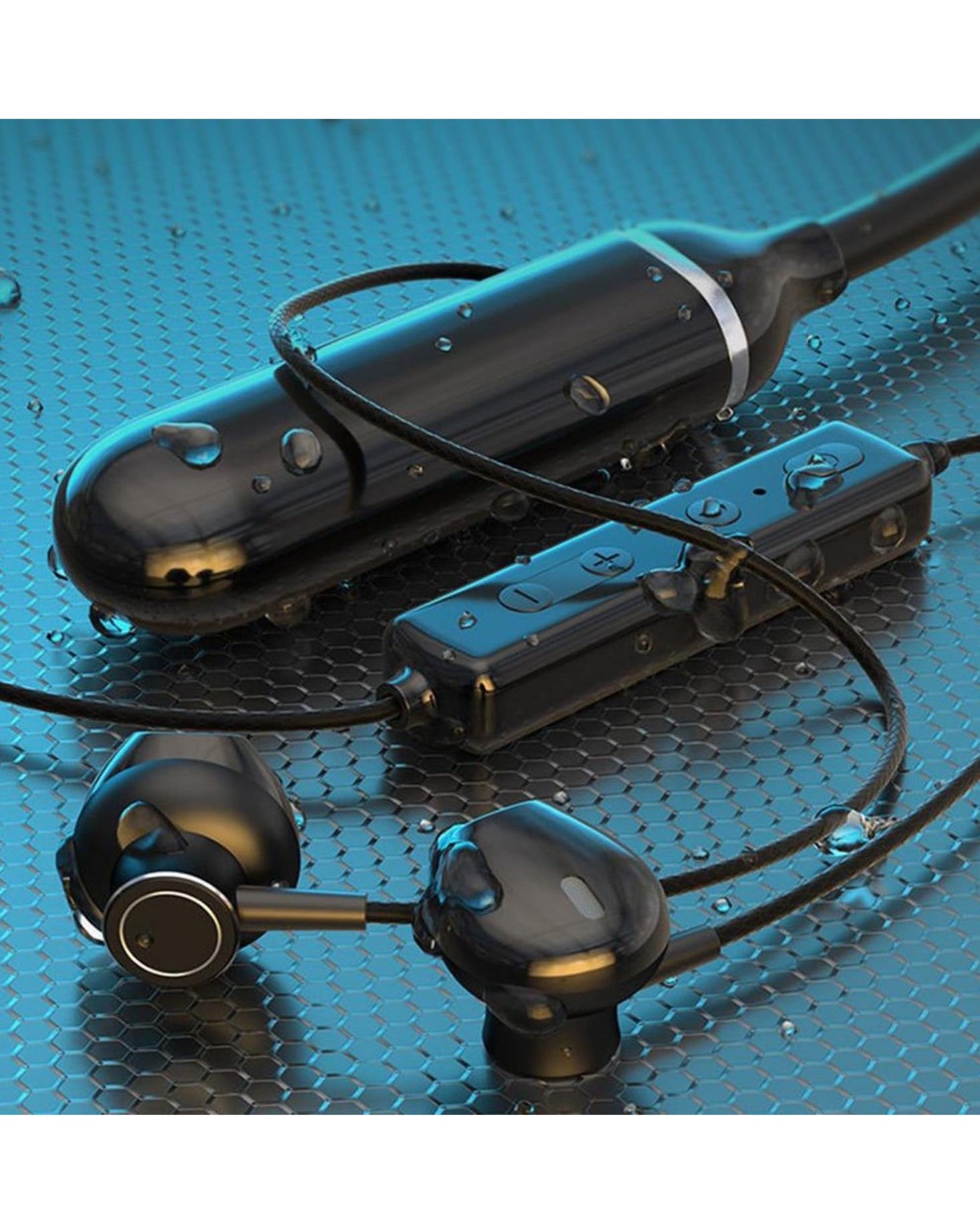 Wireless Earphone Smart Neckband for Hands-Free - Black Secondary image