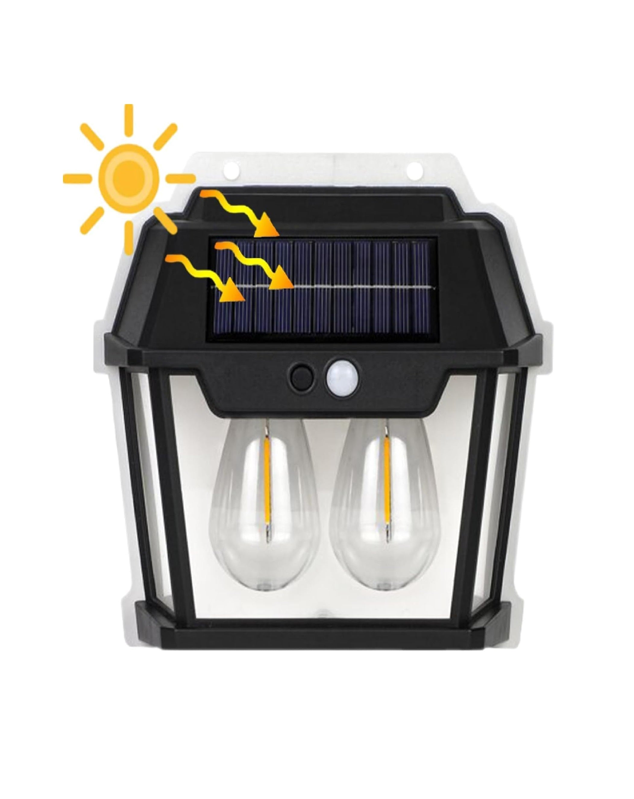 Dual Bulb Solar Interaction Outdoor Wall Lamp Main image