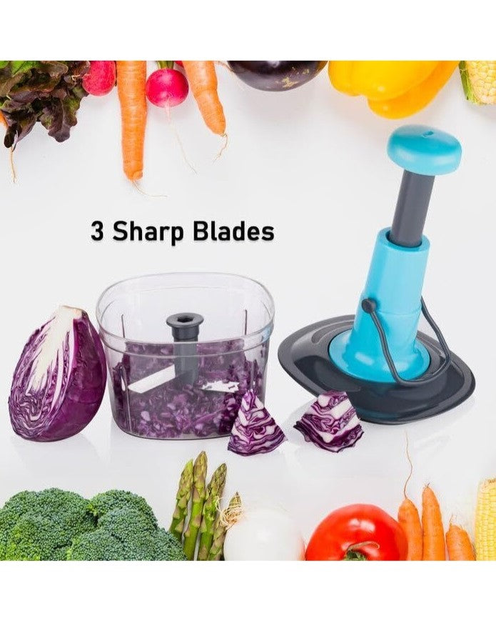 3 Blades Handheld Vegetable Chopper Main image